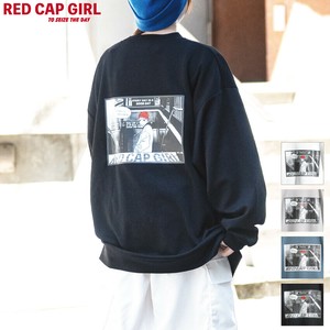 【SPECIAL PRICE】RED CAP GIRLシルクタッチダンボールニット バック転写クルーネック