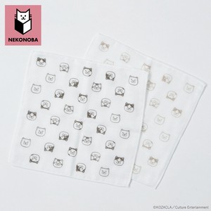 Gauze Handkerchief Gauze Handkerchief Neko Set of 2