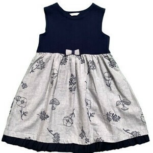 【日本製 子供服】刺繍柄ジャンパースカート［110〜140cm］