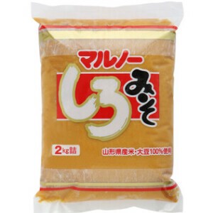 【山形県産米・大豆100%使用・化学調味料無添加、風味豊かな味噌】白みそ 《2kg》(袋)