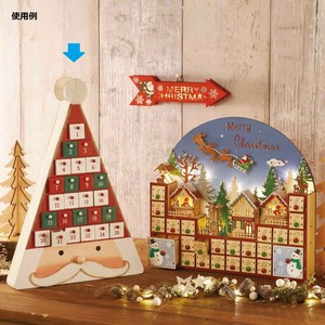 クリスマスツリーデコレーション　ウッドアドベントカレンダー サンタ