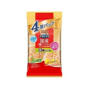 グラン・デリ国産鶏ささみパウチ　ほぐし　13歳以上用　野菜・チーズ 80g×4