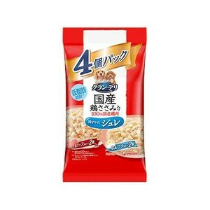 グラン・デリ国産鶏ささみパウチ　ジュレ　ビ-フ・なんこつ 80g×4