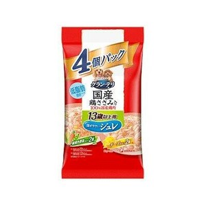グラン・デリ国産鶏ささみパウチ　ジュレ　13歳以上用　野菜・チーズ 80g×4