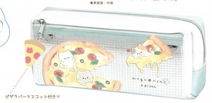 【2024年秋冬新作】【もぐにゃん】フラップ付きBOXペンポーチ　ピザ　222237