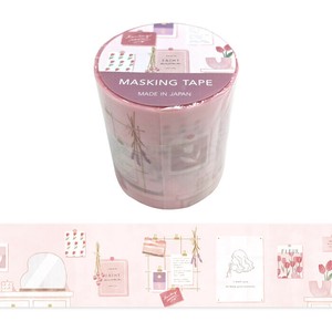 【MINDWAVE(マインドウェイブ)】ラビングルーム マスキングテープ 45mm幅  pink