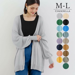 【M-L】透け感のあるシアー素材ニットカーディガン