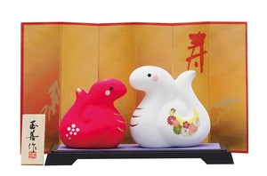 【U干支】開運干支　巳紅白（小）　正月/年末年始/縁起物/ギフト/謹賀新年