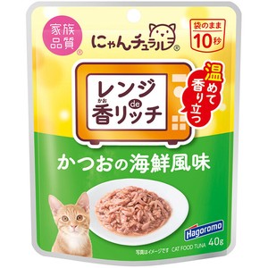 ［はごろもフーズ］にゃんチュラル香リッチ かつおの海鮮風味 40g