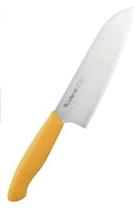 Santoku Knife Yellow Made in Japan Made in Japan