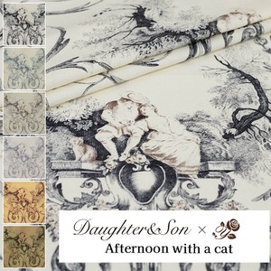 Cotton Afternoon White Cat black 6-colors