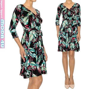 Casual Dress black V-Neck 7/10 length