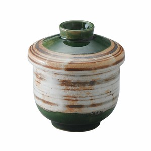織部流しむし碗