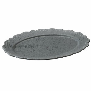Emboss （エンボス） チタングレー28cmオーバルプレート
