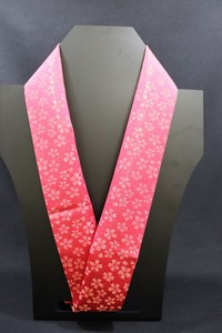 伊達衿【振袖】桜金通　ワイン (1232-1001-040)