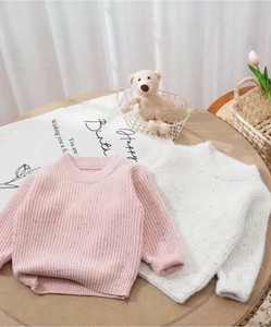 《 aimoha KIDS 》ニット キッズ おしゃれ 女の子 セーター トップス 子供 ミックス糸 かわいい