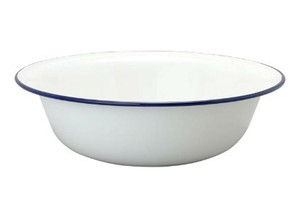 野田琺瑯　洗面器　紺縁　475210