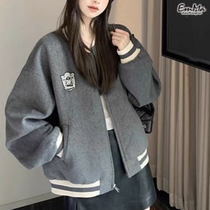 ワッペンスタジャン レディース ベースボールジャケット 秋 冬 【2024AW】  EH3302