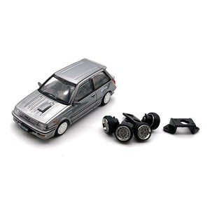 ビ-エムクリエイションズ トヨタ スターレット ターボ S 1988 EP71 シルバー RHD 1/64スケール 64B0256