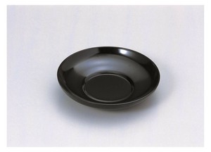 福井クラフト　2.8寸ダルマ茶托 黒 75000350