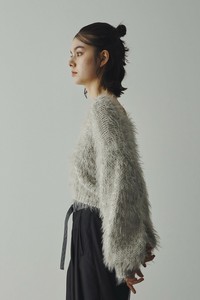 毛衣/针织衫 V领 羽毛纱