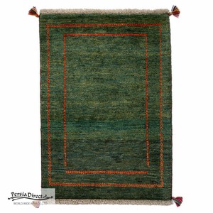 ギャッベ　ペルシャ　イラン　オーガニックウール　絨毯　ラグ　玄関マットL (約60×90cm）62×88cm　G1331