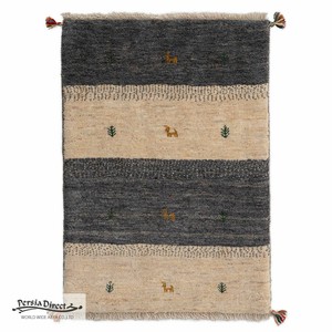 ギャッベ　ペルシャ　イラン　オーガニックウール　絨毯　ラグ　玄関マットL (約60×90cm）61×87cm　G1288