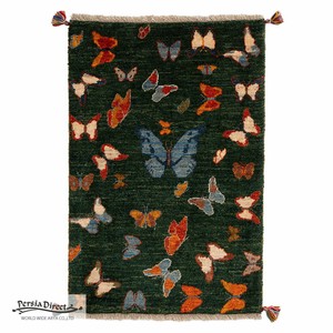 ギャッベ　ペルシャ　イラン　オーガニックウール　絨毯　ラグ　玄関マットL (約60×90cm）64×95cm　G1319
