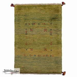 ギャッベ　ペルシャ　イラン　オーガニックウール　絨毯　ラグ　玄関マットL (約60×90cm）61×88cm　G1334
