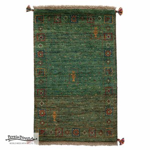 ギャッベ　ペルシャ　イラン　オーガニックウール　絨毯　ラグ　玄関マットL (約60×90cm）58×93cm　G1321