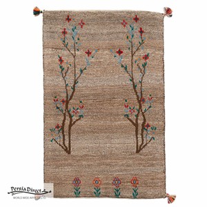 ギャッベ　ペルシャ　イラン　オーガニックウール　絨毯　ラグ　玄関マットL (約60×90cm）60×93cm　G1324
