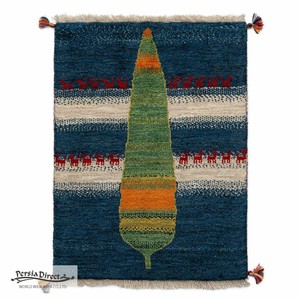 ギャッベ　ペルシャ　イラン　オーガニックウール　絨毯　ラグ　玄関マットL (約60×90cm）59×79cm　G1338