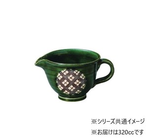 佳窯織部鉄絵手付茶海 320cc Y-1020
