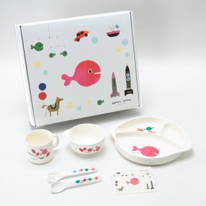 ＜五味太郎＞きんぎょがにげた 食器ギフトセット（ホワイト）