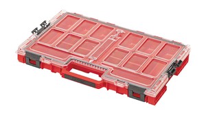 QBRICKｷｭ-ﾌﾞﾘｯｸ 6L 工具収納ｹ-ｽ ﾂ-ﾙｵ-ｶﾞﾅｲｻﾞ- 10個ﾊﾞｹｯﾄ装備 ﾚｯﾄﾞ