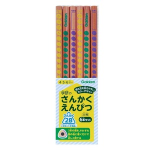 三角鉛筆太軸6本入（2B）
