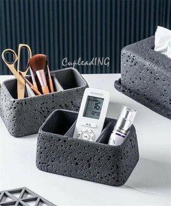 ≪予約商品≫INSスタイル 収納ケース 天板 リモコン お茶 鍵収納 セメント系 ごみ収納 リビング デスク整理