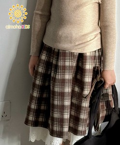 《 aimoha KIDS 》レースレイヤードスカート キッズ  女の子 子供 キッズスカート フレア