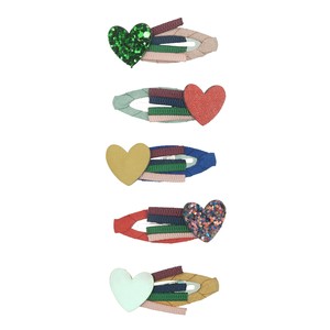 【MIMI&LULA】Autumn heart mini clic clacs ヘアアクセサリー ヘアピン ヘアクリップ キッズ 子ども用