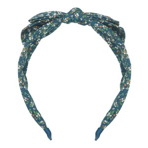 【MIMI&LULA】Floral edie bow alice - teal カチューシャ ヘアアクセサリー ヘアバンド キッズ 子ども用