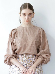 Button Shirt/Blouse Yarn-dyed Checked Pattern Cotton