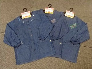 デニム　刺繍入　スモック　　6型アソート　デニム　エプロン　デニムエプロン