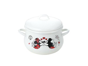 Enamel Pot Mickey Minnie 16cm