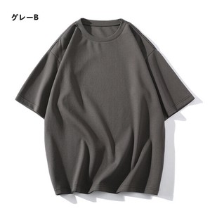 Tシャツ 半袖 ラウンドネック ゆったり 無地 快適 メンズ ファッション BQ5961