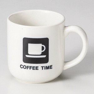 Mino ware Mug White Pottery Coffee Time Made in Japan
