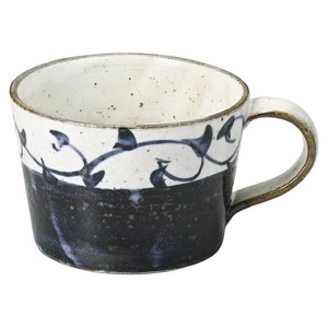 染唐草スープカップ　陶器 日本製 美濃焼