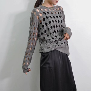 Sweater/Knitwear black Mesh Cotton