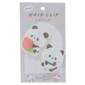 もちもちぱんだ マットヘアクリップ ちびぱん＆ねこぱん