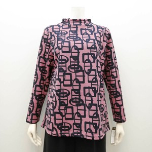 【2024新作】幾何柄衿パイピングTシャツ
