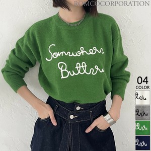 Sweater/Knitwear Embroidered Logo Knit Tops [2024 NEW]